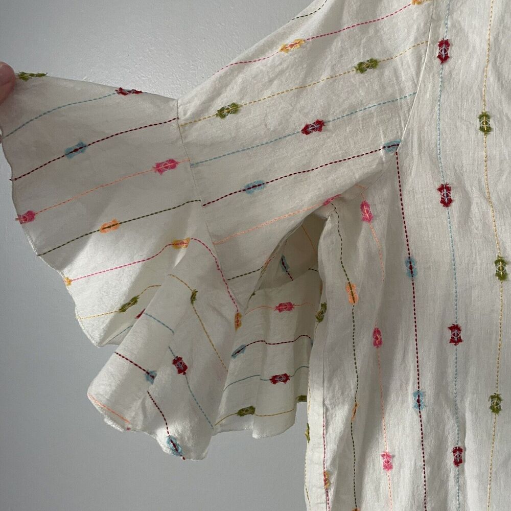 Lovestitch Cream Floral Embroidered Top - Picture 2 of 7